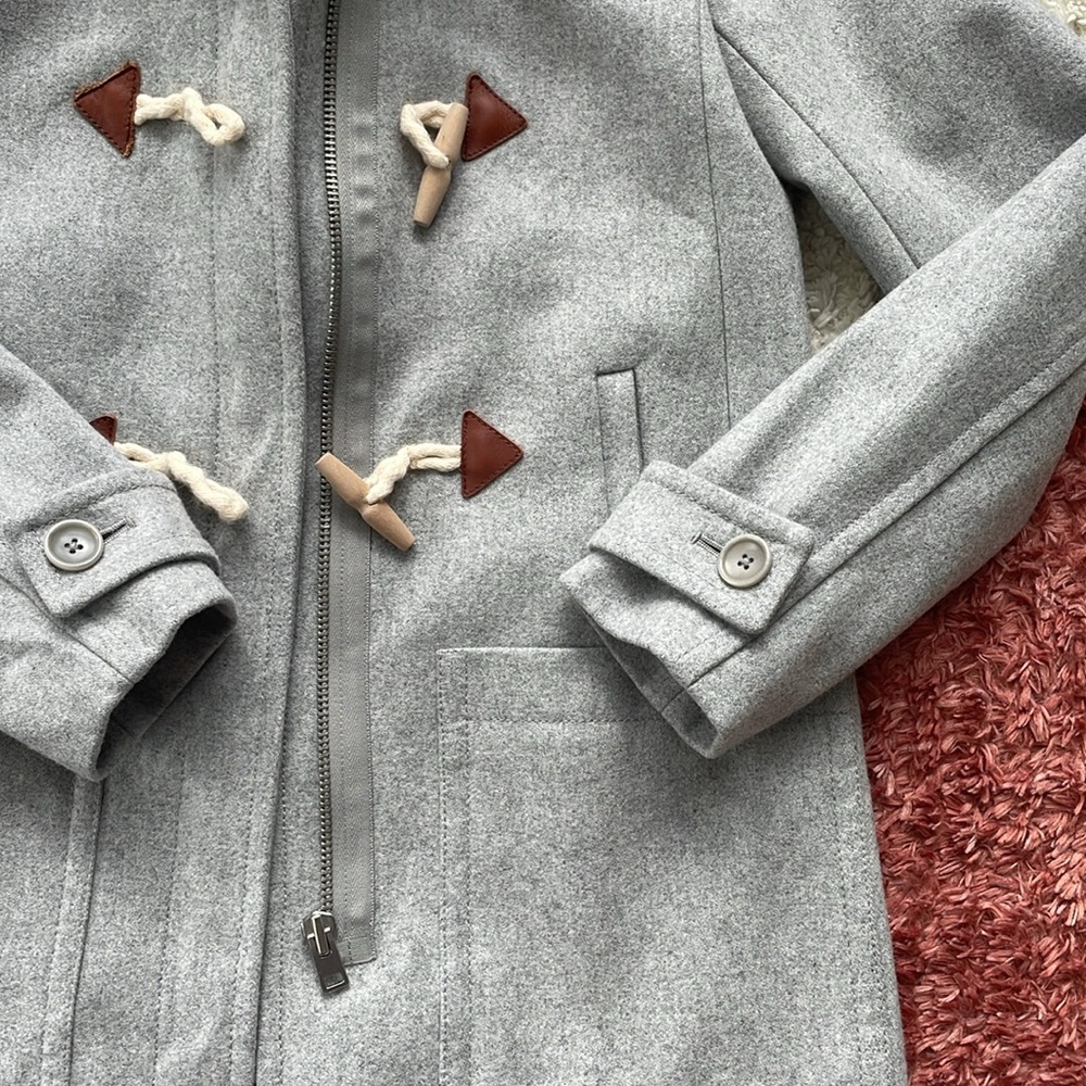 J. Crew Women's Wool Blend Melton Toggle Coat Jacket in Grey - Picture 4 of 8